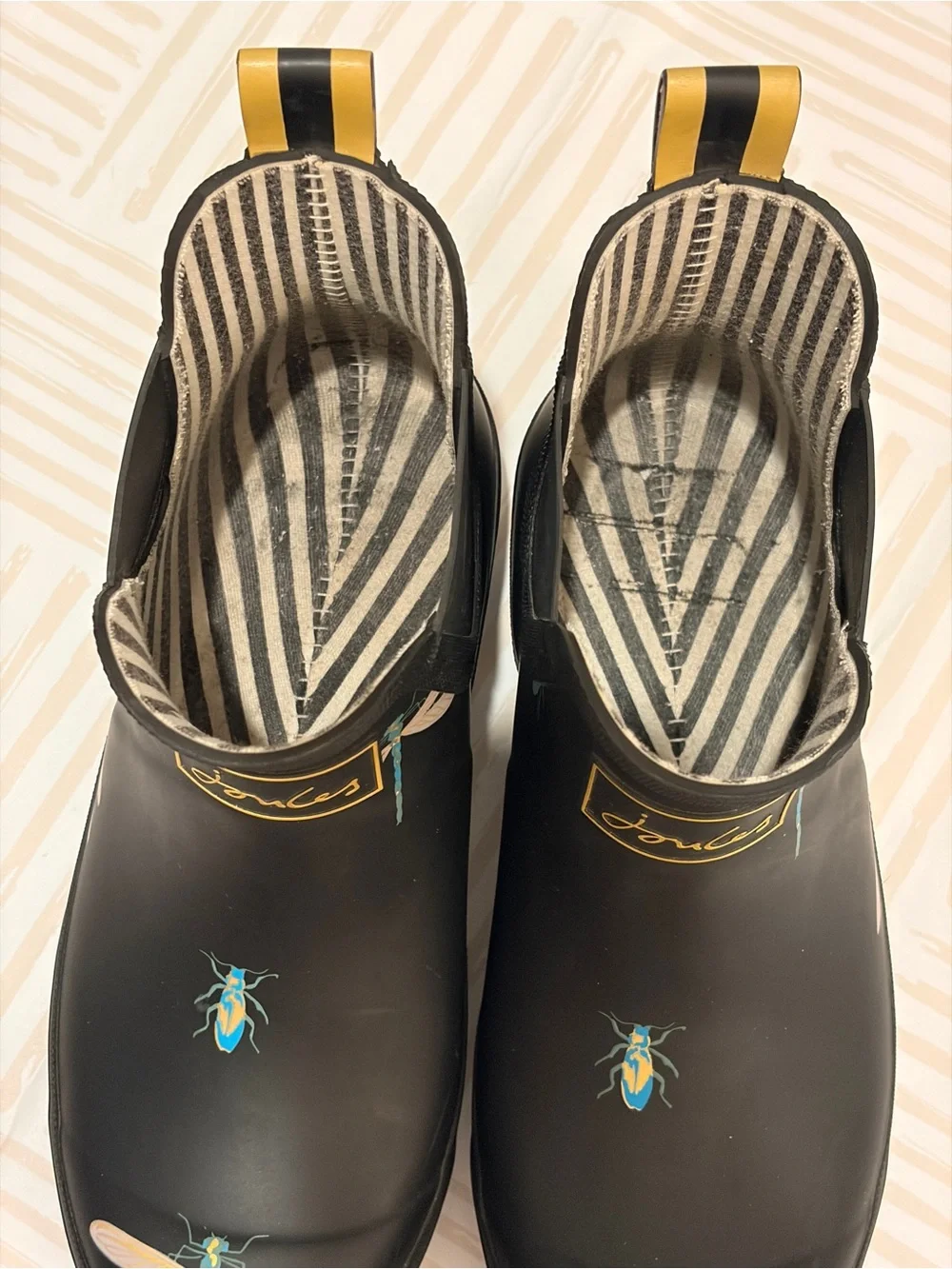 Joules Wellibob “Black Bugs” Design (38/7)